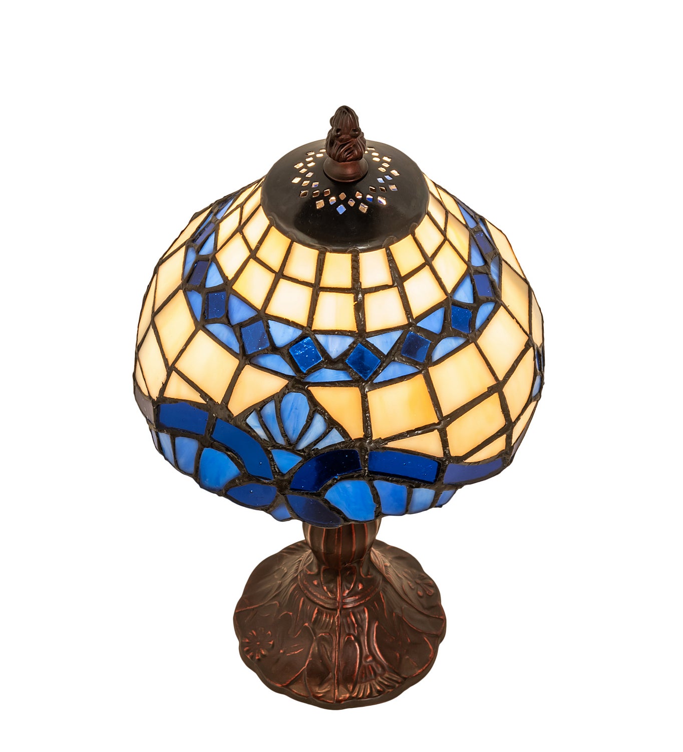 Meyda Tiffany - 26586 - One Light Mini Lamp - Baroque - Beige Lt Blue Blue