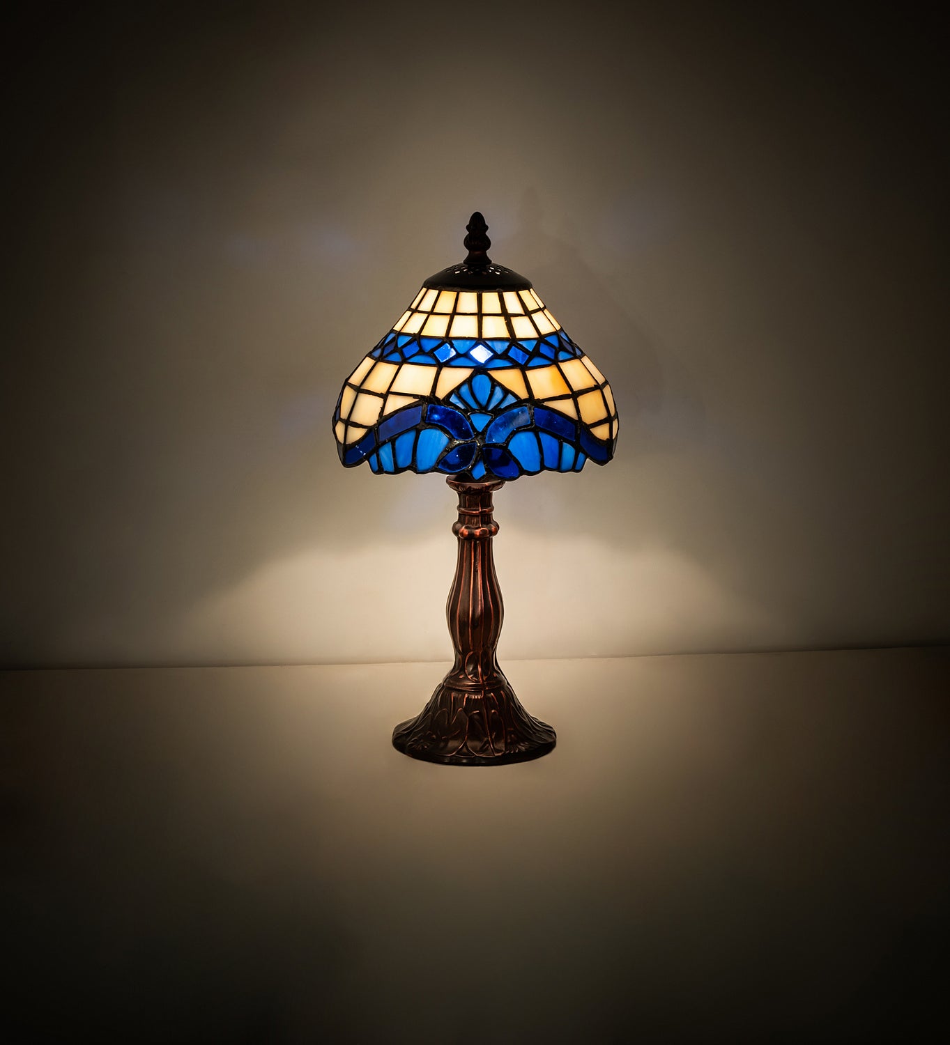 Meyda Tiffany - 26586 - One Light Mini Lamp - Baroque - Beige Lt Blue Blue