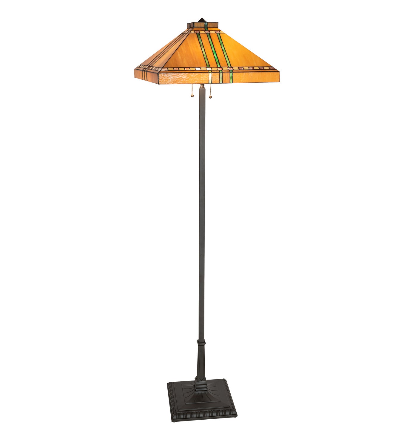 Meyda Tiffany - 28397 - Two Light Floor Lamp - Prairie Corn - Mahogany Bronze