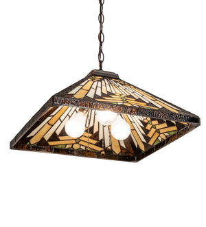 Meyda Tiffany - 66229 - Three Light Pendant - Nuevo Mission - Mahogany Bronze