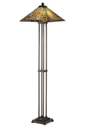 Meyda Tiffany - 48023 - Two Light Floor Lamp - Knotwork Mission - Pbag Ha