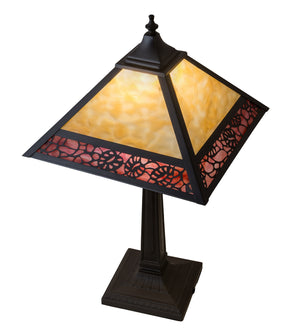 Meyda Tiffany - 26828 - One Light Table Lamp - Lotus Leaf - Mahogany Bronze