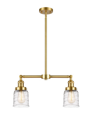 Innovations - 209-SG-G513 - Two Light Island Pendant - Franklin Restoration - Satin Gold