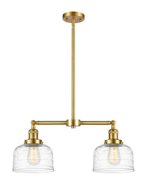 Innovations - 209-SG-G713 - Two Light Island Pendant - Franklin Restoration - Satin Gold