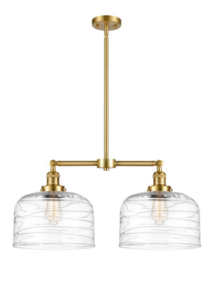 Innovations - 209-SG-G713-L - Two Light Island Pendant - Franklin Restoration - Satin Gold