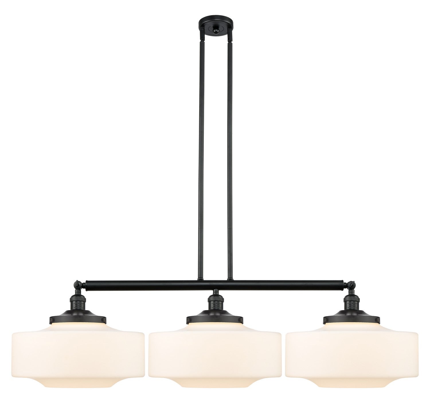 Innovations - 213-BK-G691-16 - Three Light Island Pendant - Franklin Restoration - Matte Black