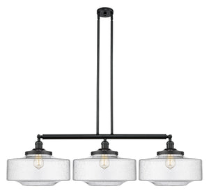 Innovations - 213-BK-G694-16 - Three Light Island Pendant - Franklin Restoration - Matte Black