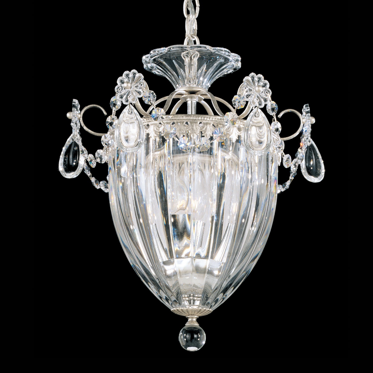 Schonbek - 1243-48R - Three Light Mini Pendant - Bagatelle - Antique Silver