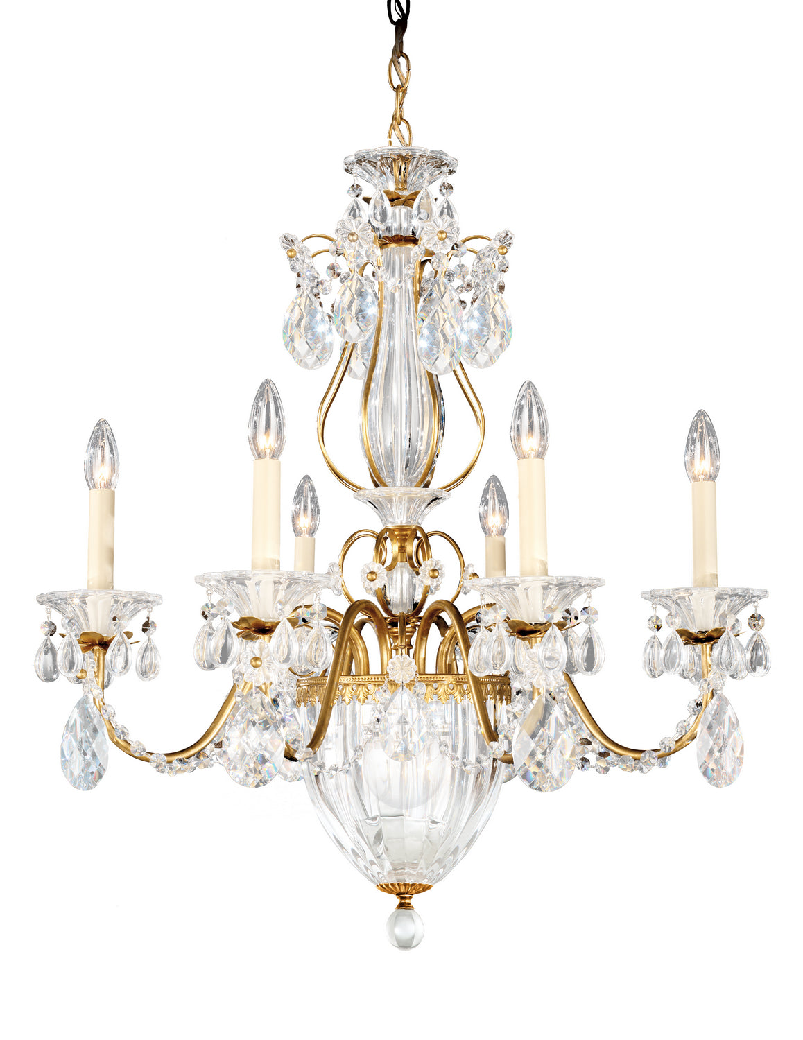 Schonbek - 1246-22 - Seven Light Chandelier - Bagatelle - Heirloom Gold