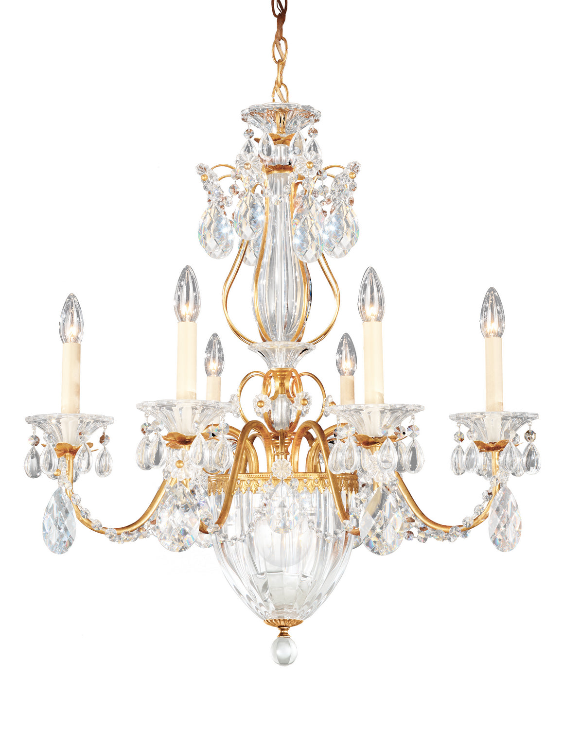 Schonbek - 1246-26S - Seven Light Chandelier - Bagatelle - French Gold