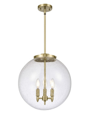 Innovations - 221-3S-AB-G204-16 - Three Light Pendant - Franklin Restoration - Antique Brass