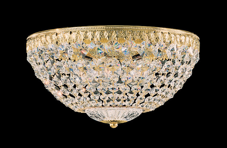 Schonbek - 1562-40R - Five Light Flush Mount - Petit Crystal - Polished Silver