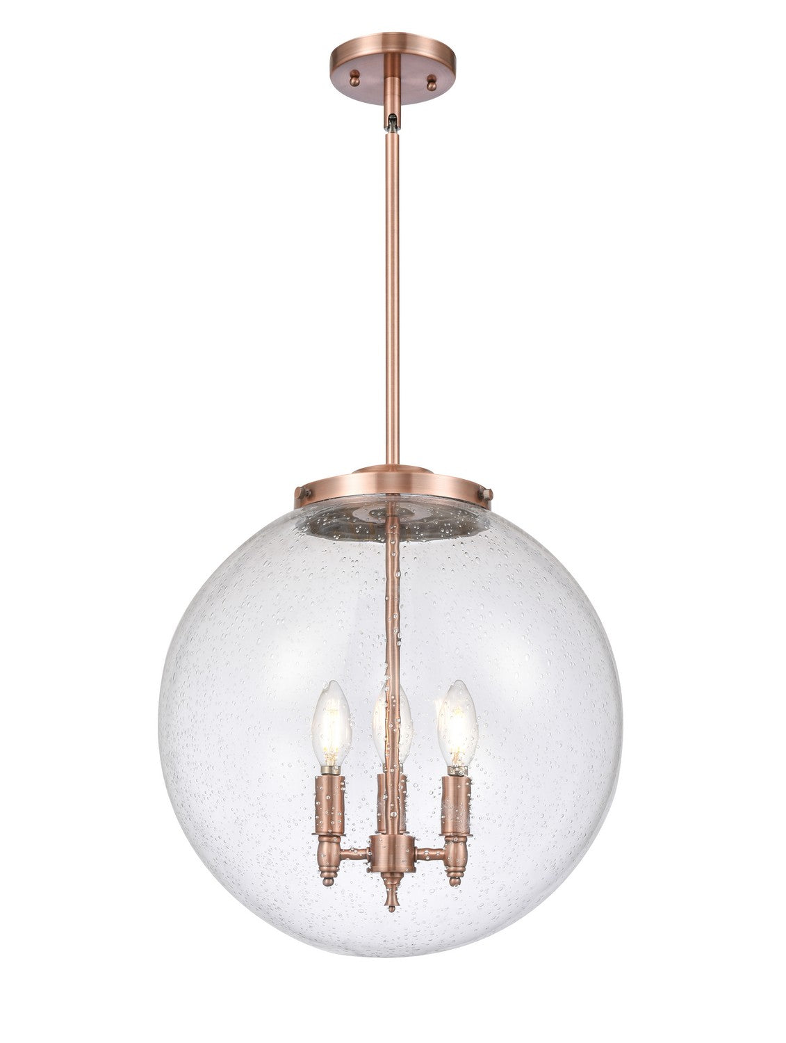 Innovations - 221-3S-AC-G204-16 - Three Light Pendant - Franklin Restoration - Antique Copper