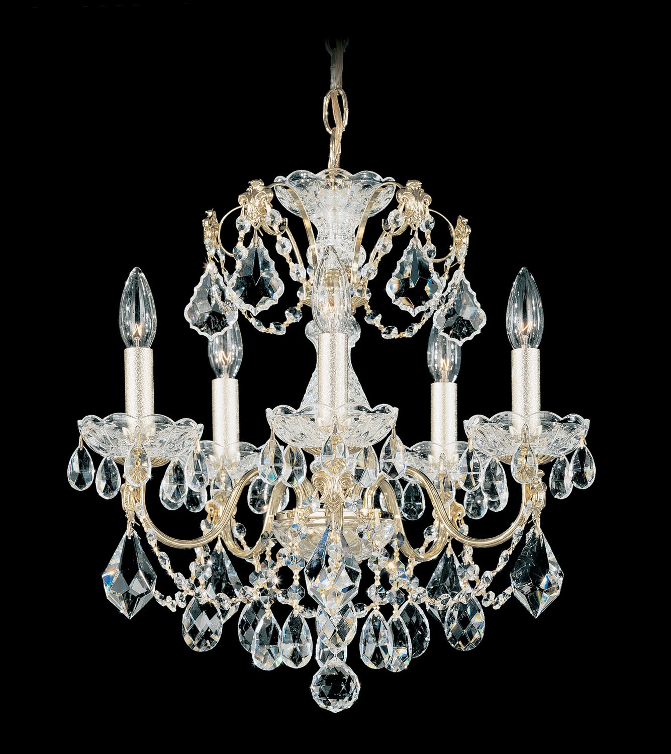 Schonbek - 1704-211 - Five Light Chandelier - Century - Gold