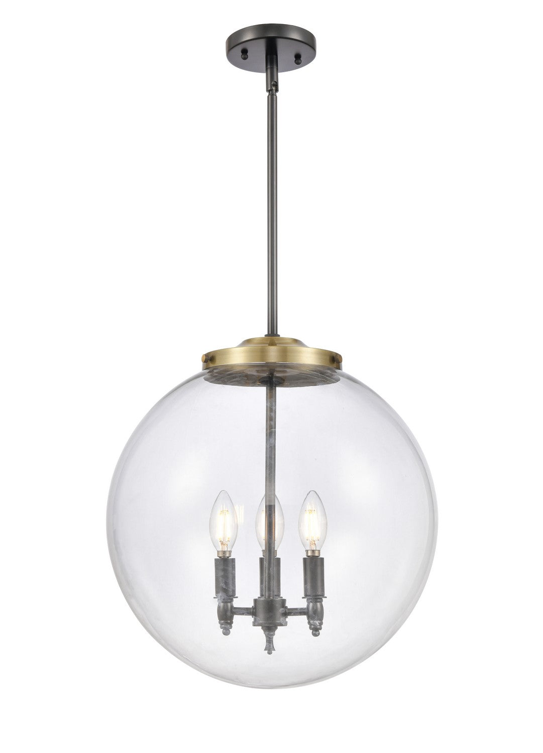 Innovations - 221-3S-BAB-G202-16 - Three Light Pendant - Franklin Restoration - Black Antique Brass