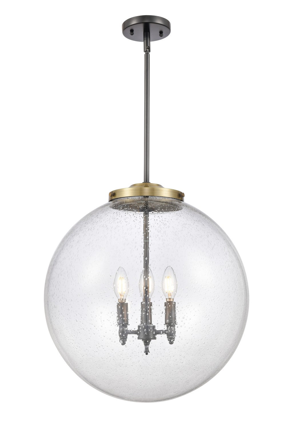 Innovations - 221-3S-BAB-G204-18 - Three Light Pendant - Franklin Restoration - Black Antique Brass