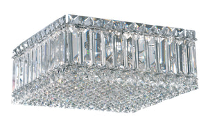 Schonbek - 2124O - Four Light Flush Mount - Quantum - Polished Stainless Steel