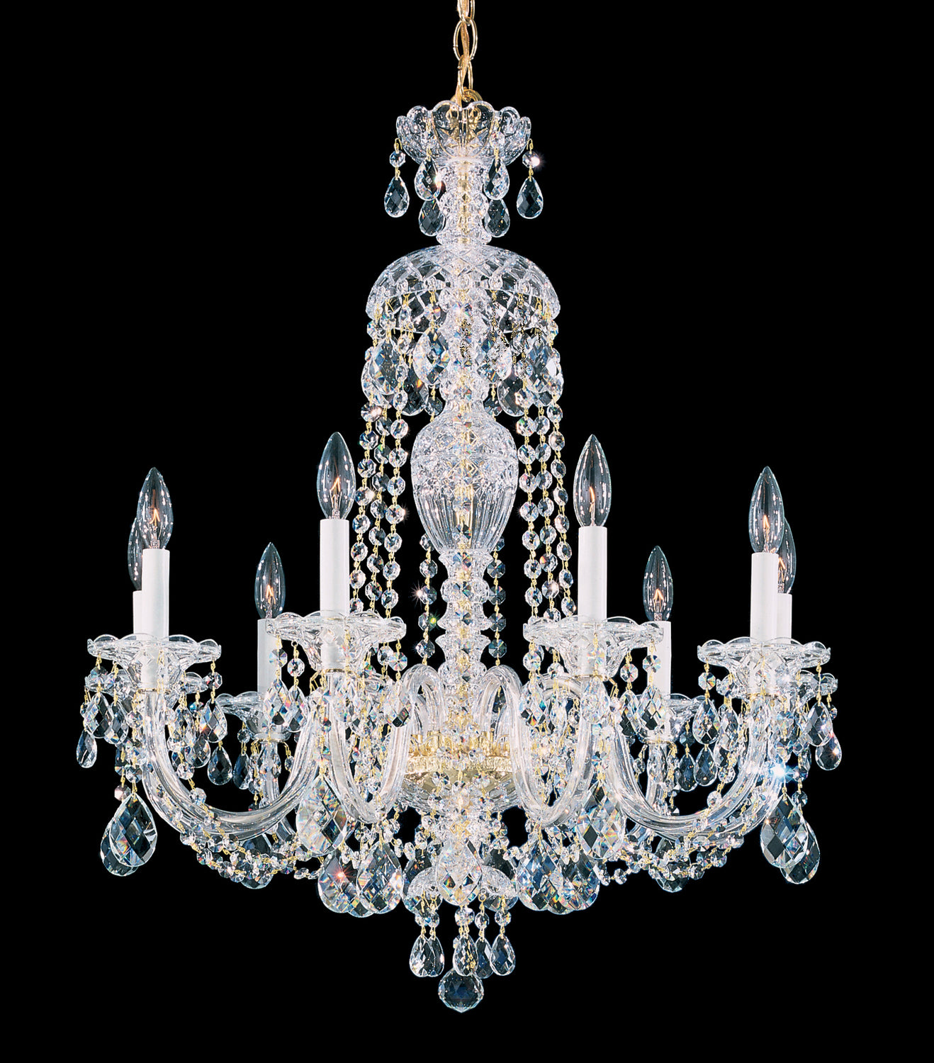 Schonbek - 2996-211R - Nine Light Chandelier - Sterling - Gold