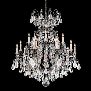 Schonbek - 3573-48CL - 16 Light Chandelier - Renaissance Rock Crystal - Antique Silver