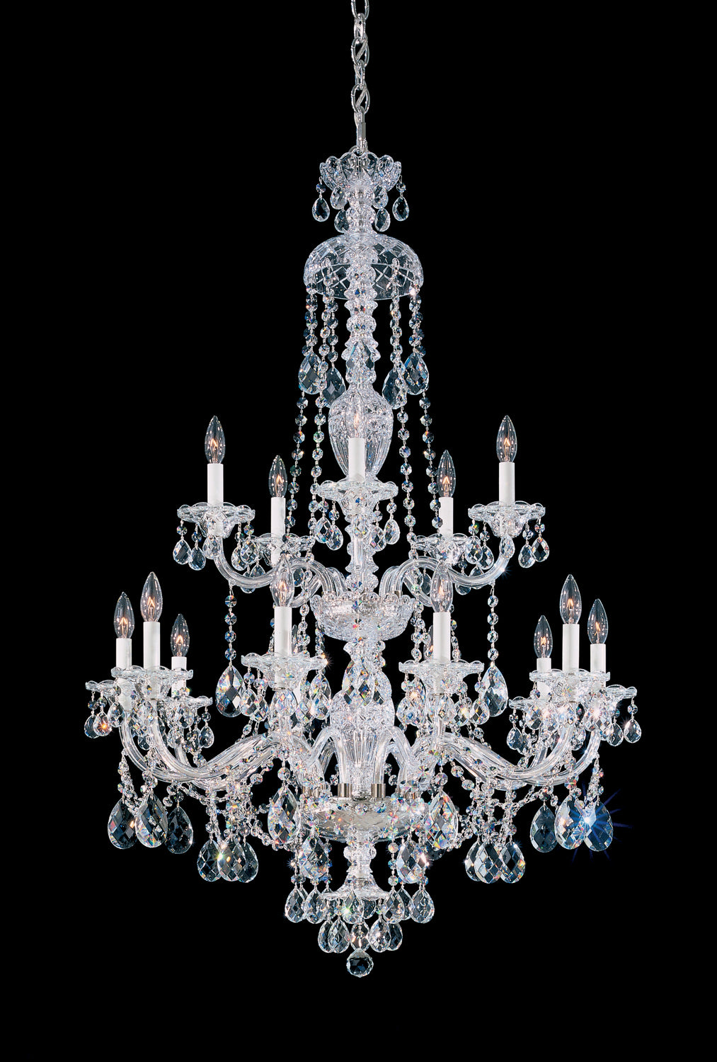 Schonbek - 3608-40R - 15 Light Chandelier - Sterling - Silver