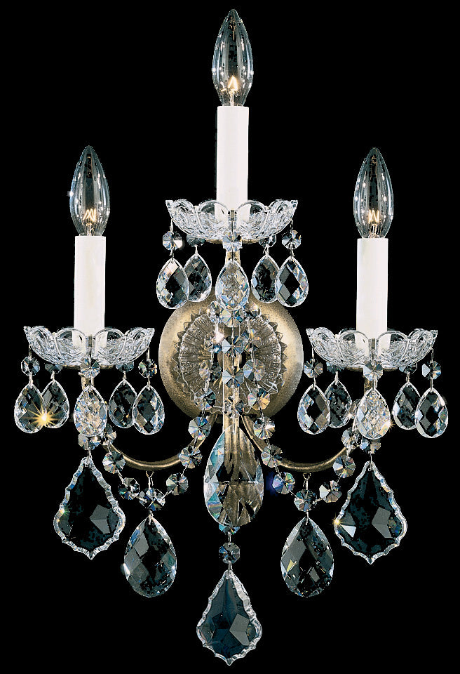 Schonbek - 3652-48R - Three Light Wall Sconce - New Orleans - Antique Silver