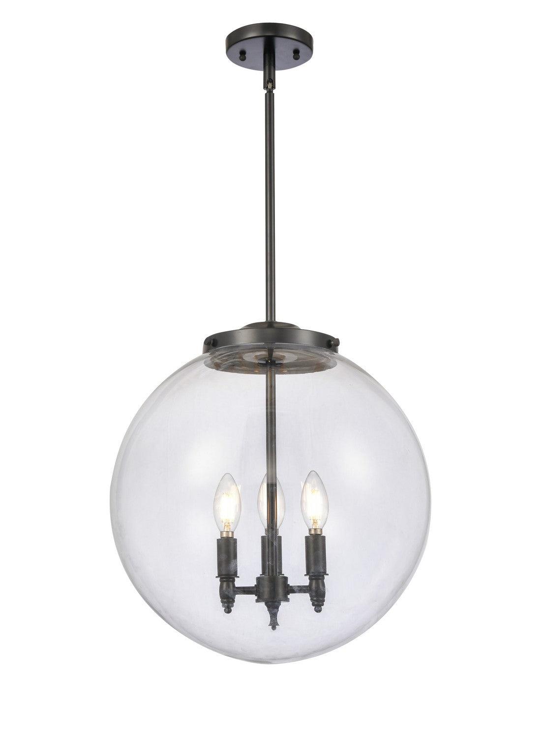 Innovations - 221-3S-BK-G202-16 - Three Light Pendant - Franklin Restoration - Matte Black