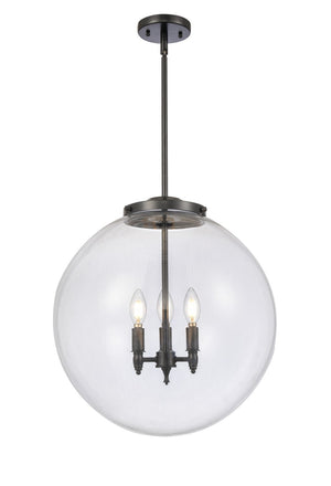 Innovations - 221-3S-BK-G202-18 - Three Light Pendant - Franklin Restoration - Matte Black