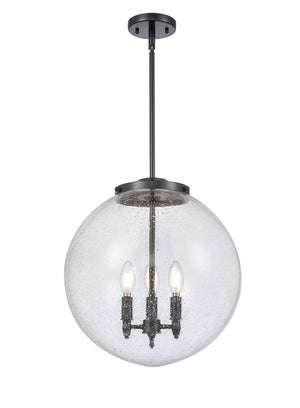 Innovations - 221-3S-BK-G204-16 - Three Light Pendant - Franklin Restoration - Matte Black