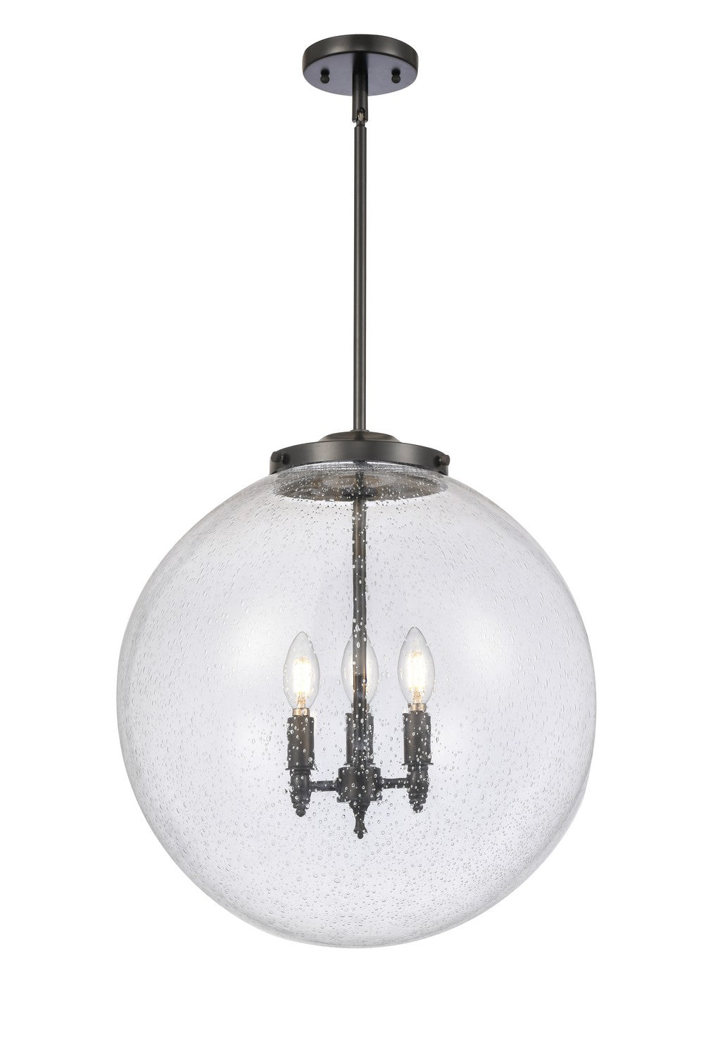 Innovations - 221-3S-BK-G204-18 - Three Light Pendant - Franklin Restoration - Matte Black