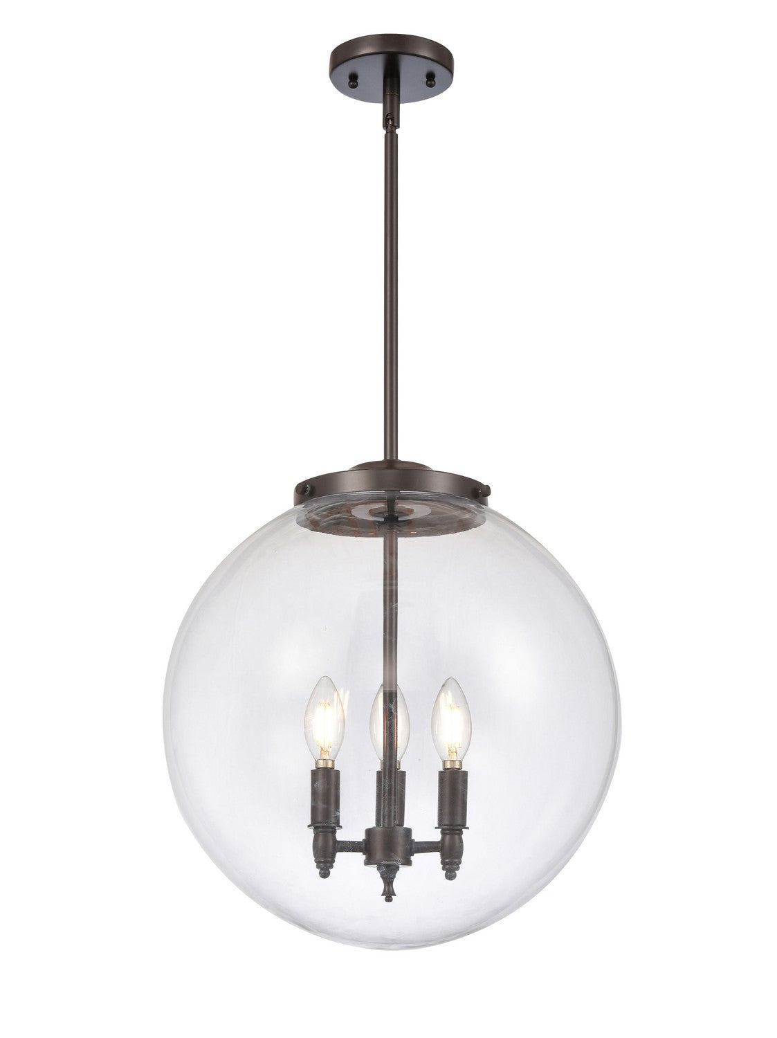 Innovations - 221-3S-OB-G202-16 - Three Light Pendant - Franklin Restoration - Oil Rubbed Bronze