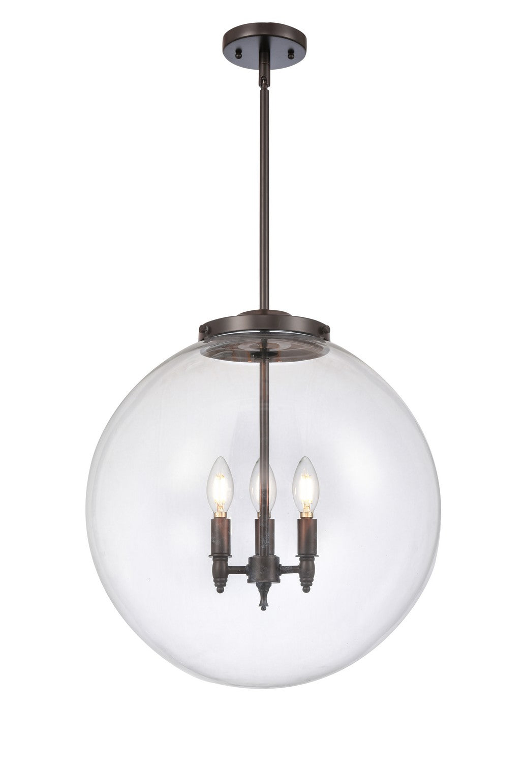 Innovations - 221-3S-OB-G202-18 - Three Light Pendant - Franklin Restoration - Oil Rubbed Bronze