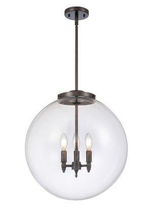 Innovations - 221-3S-OB-G202-18 - Three Light Pendant - Franklin Restoration - Oil Rubbed Bronze