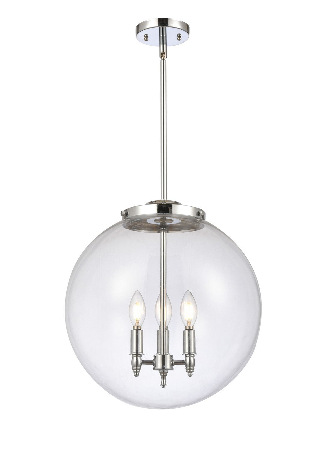 Innovations - 221-3S-PC-G202-16 - Three Light Pendant - Franklin Restoration - Polished Chrome