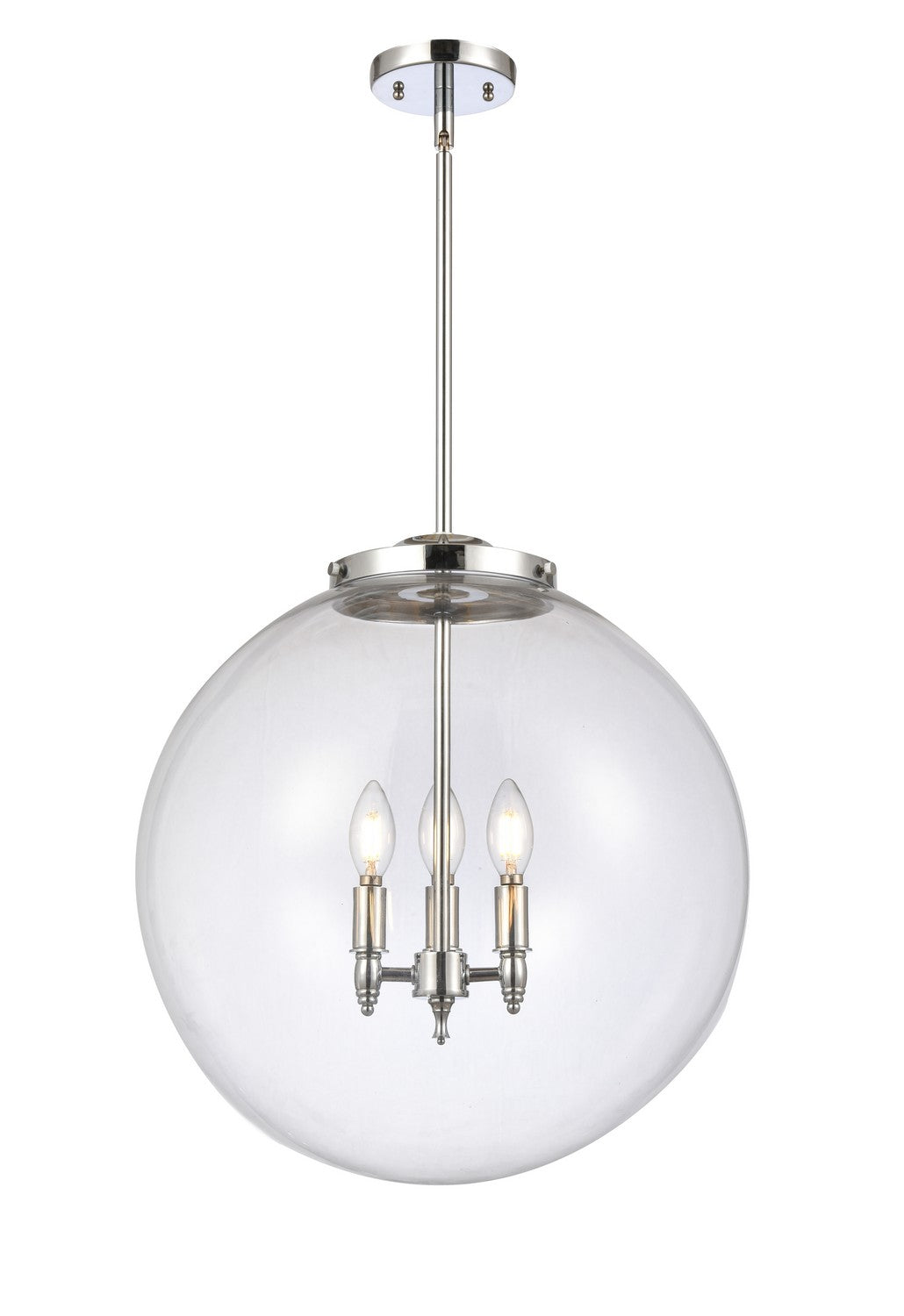 Innovations - 221-3S-PC-G202-18 - Three Light Pendant - Franklin Restoration - Polished Chrome