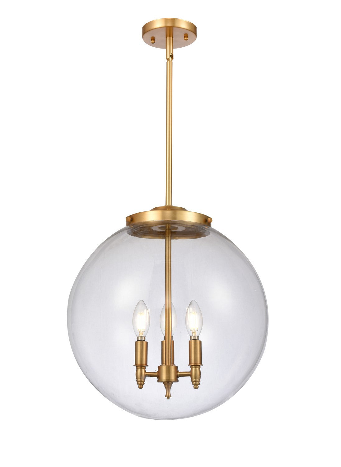 Innovations - 221-3S-SG-G202-16 - Three Light Pendant - Franklin Restoration - Satin Gold