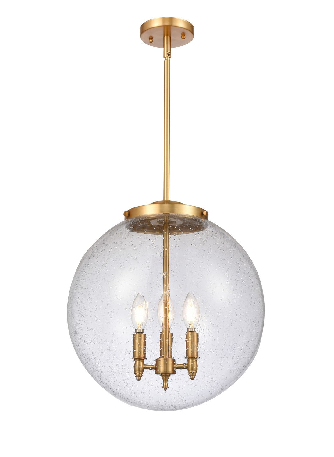 Innovations - 221-3S-SG-G204-16 - Three Light Pendant - Franklin Restoration - Satin Gold