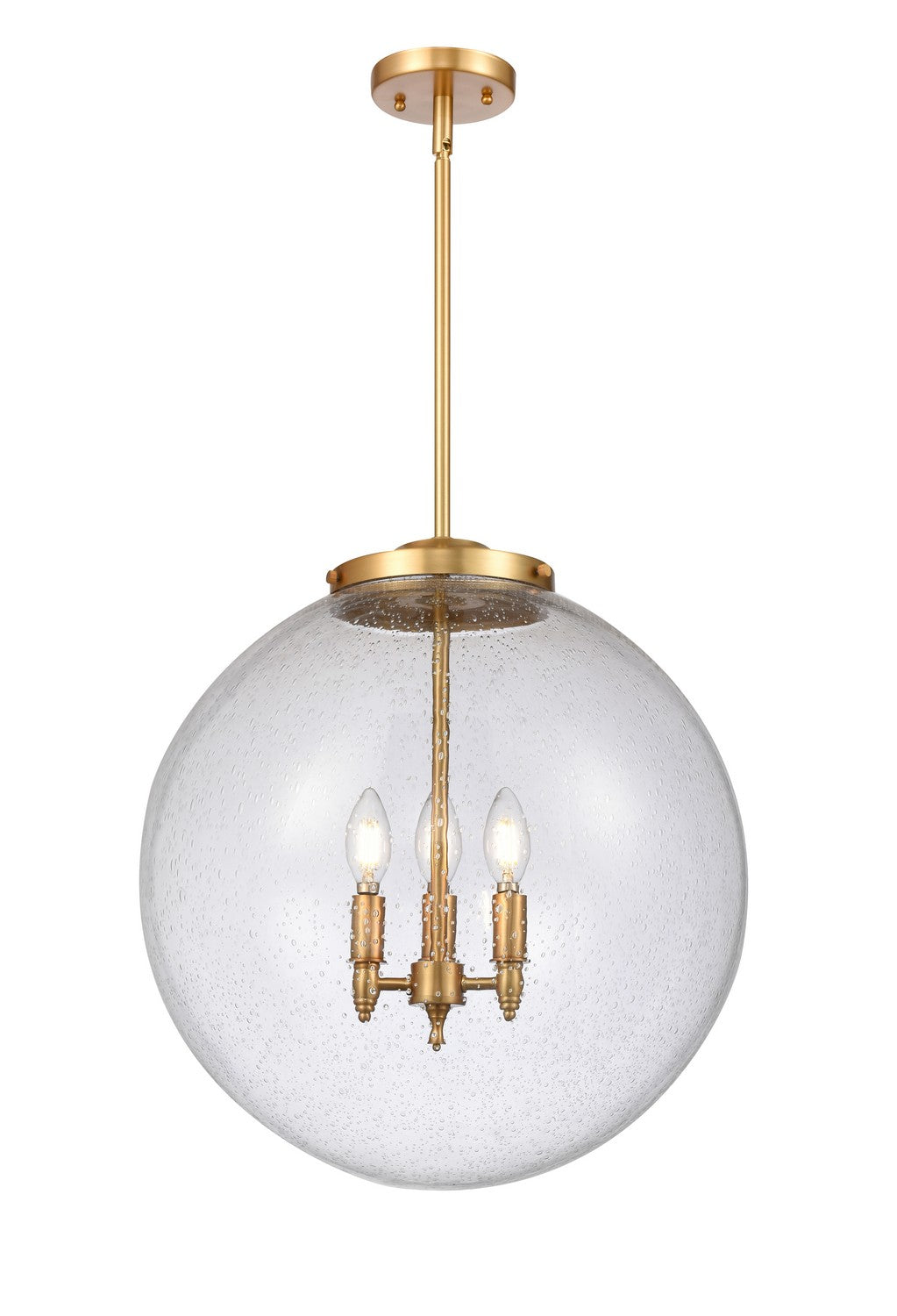 Innovations - 221-3S-SG-G204-18 - Three Light Pendant - Franklin Restoration - Satin Gold