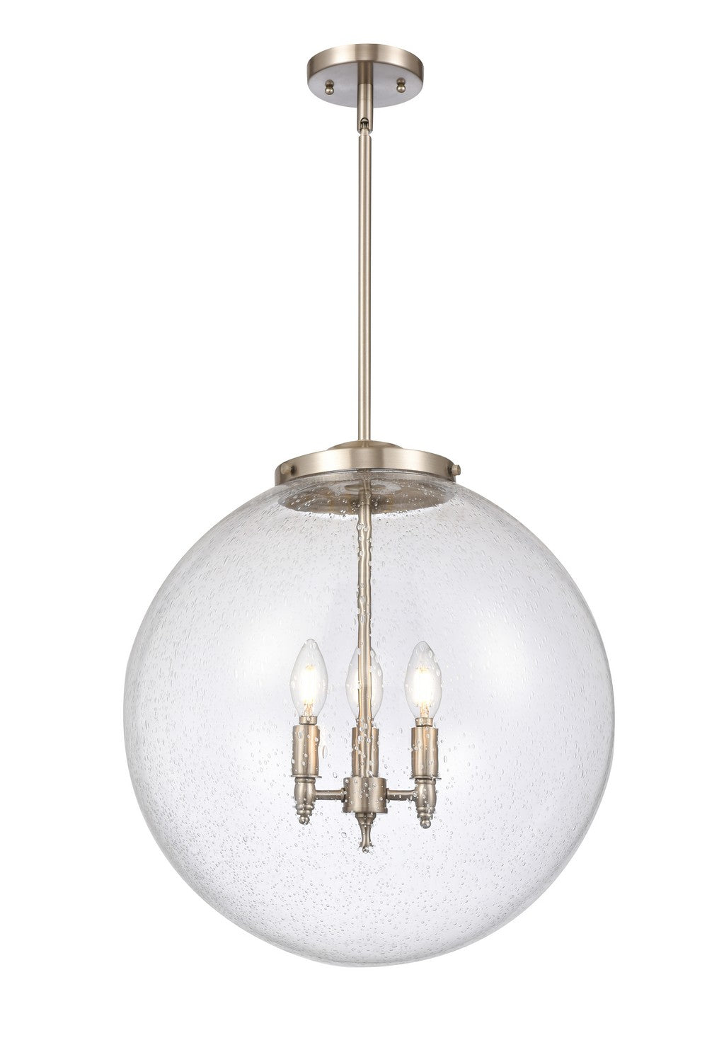 Innovations - 221-3S-SN-G204-18 - Three Light Pendant - Franklin Restoration - Brushed Satin Nickel