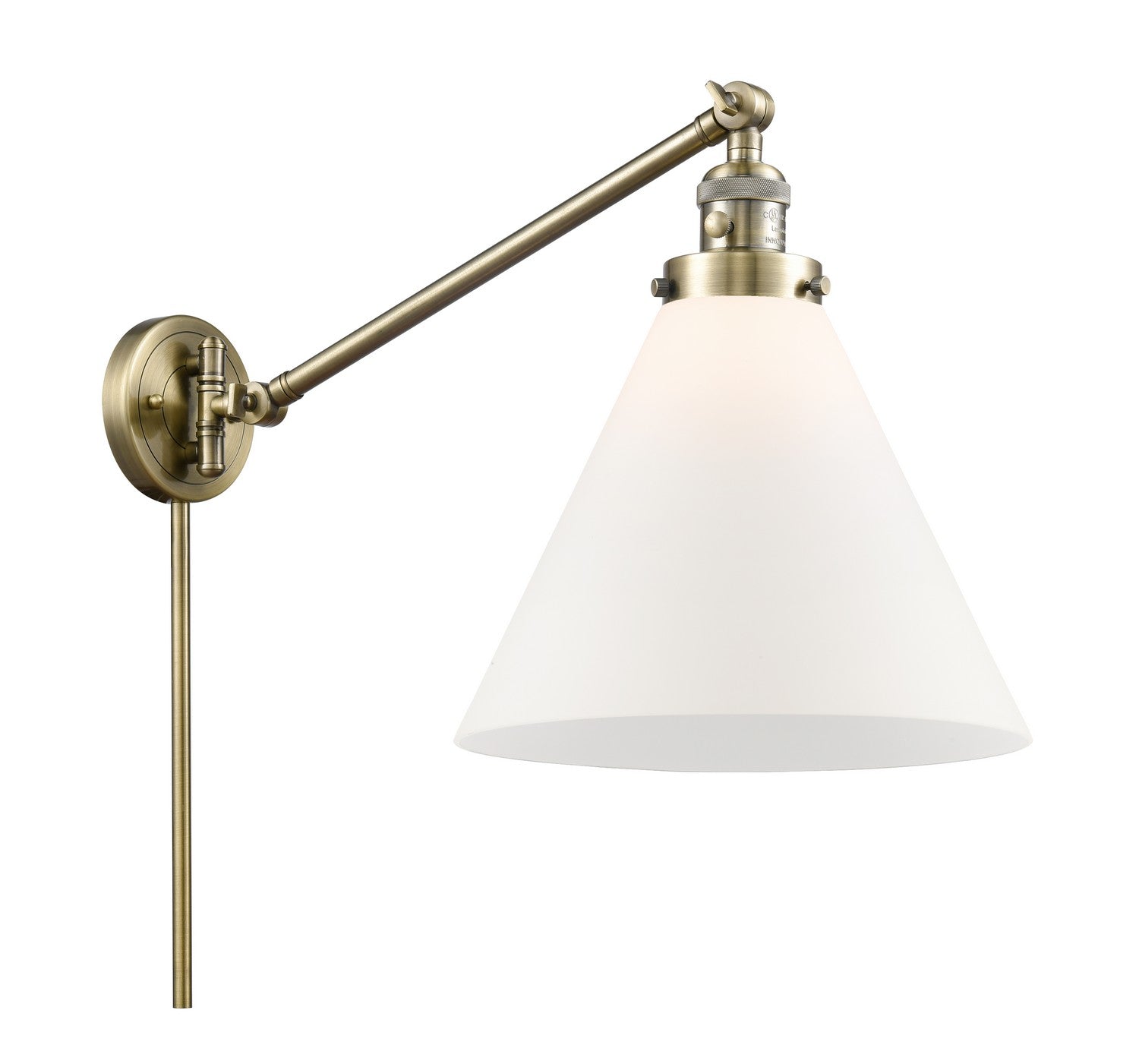 Innovations - 237-AB-G41-L-LED - LED Swing Arm Lamp - Franklin Restoration - Antique Brass