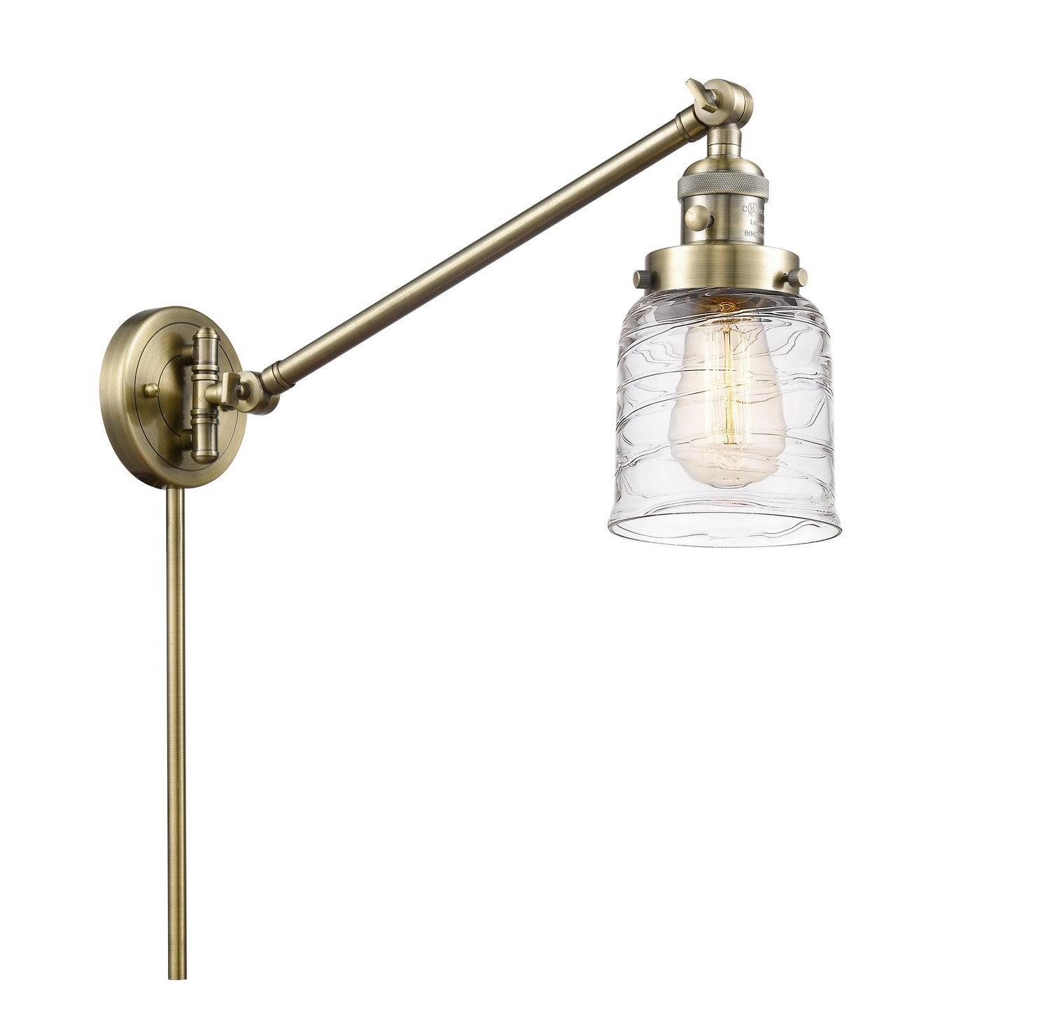 Innovations - 237-AB-G513 - One Light Swing Arm Lamp - Franklin Restoration - Antique Brass