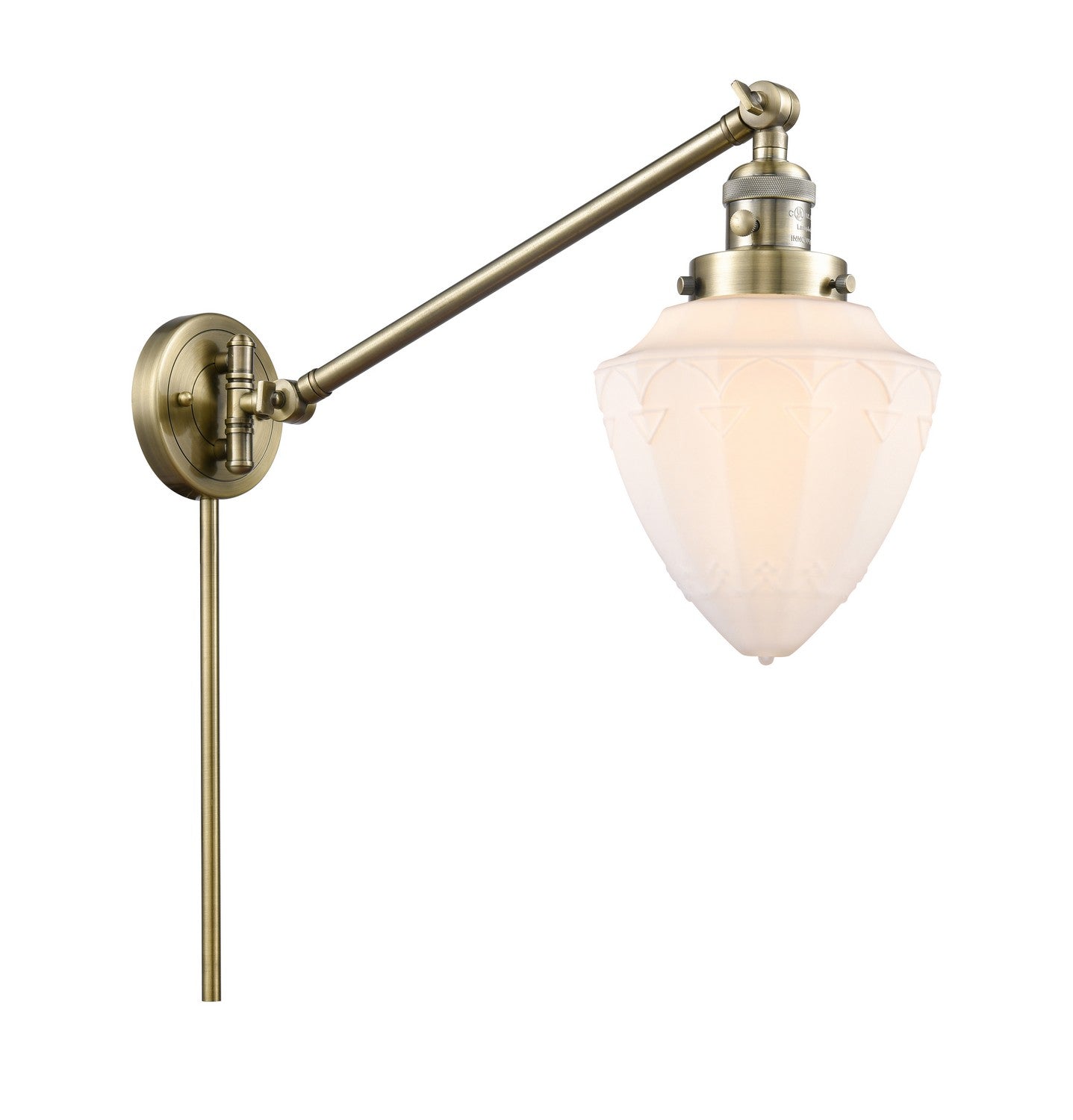 Innovations - 237-AB-G661-7-LED - LED Swing Arm Lamp - Franklin Restoration - Antique Brass