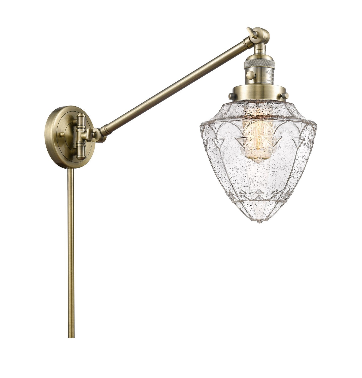 Innovations - 237-AB-G664-7 - One Light Swing Arm Lamp - Franklin Restoration - Antique Brass