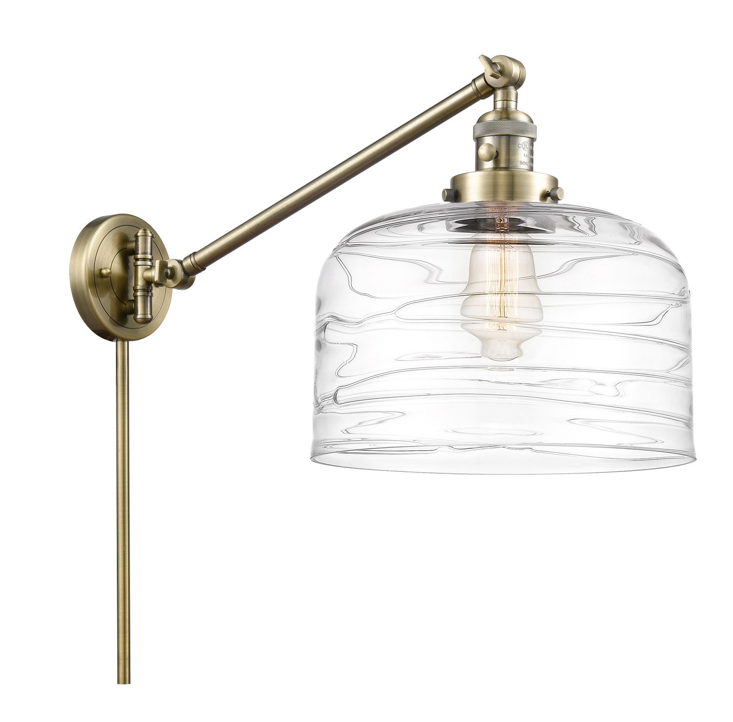 Innovations - 237-AB-G713-L - One Light Swing Arm Lamp - Franklin Restoration - Antique Brass