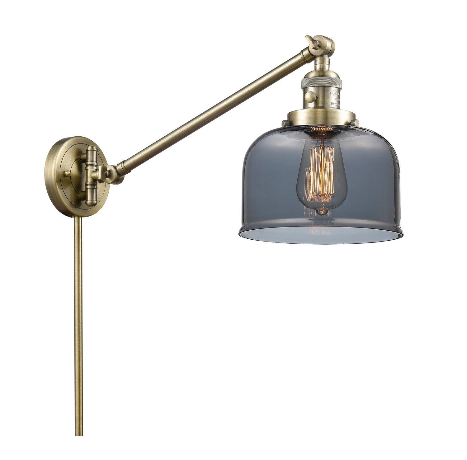 Innovations - 237-AB-G73-LED - LED Swing Arm Lamp - Franklin Restoration - Antique Brass