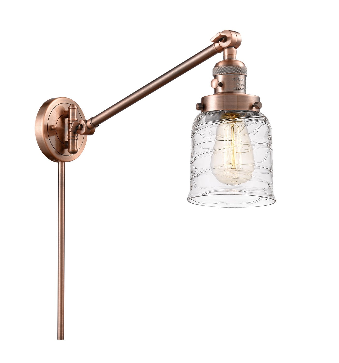 Innovations - 237-AC-G513-LED - LED Swing Arm Lamp - Franklin Restoration - Antique Copper