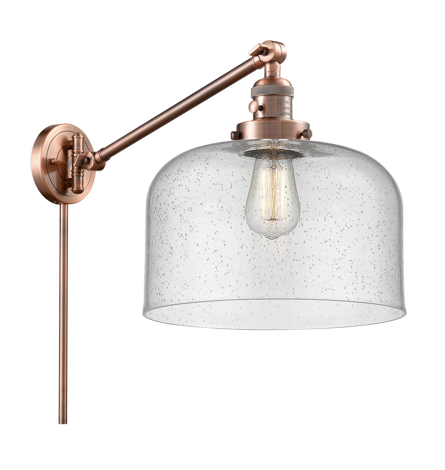 Innovations - 237-AC-G74-L-LED - LED Swing Arm Lamp - Franklin Restoration - Antique Copper