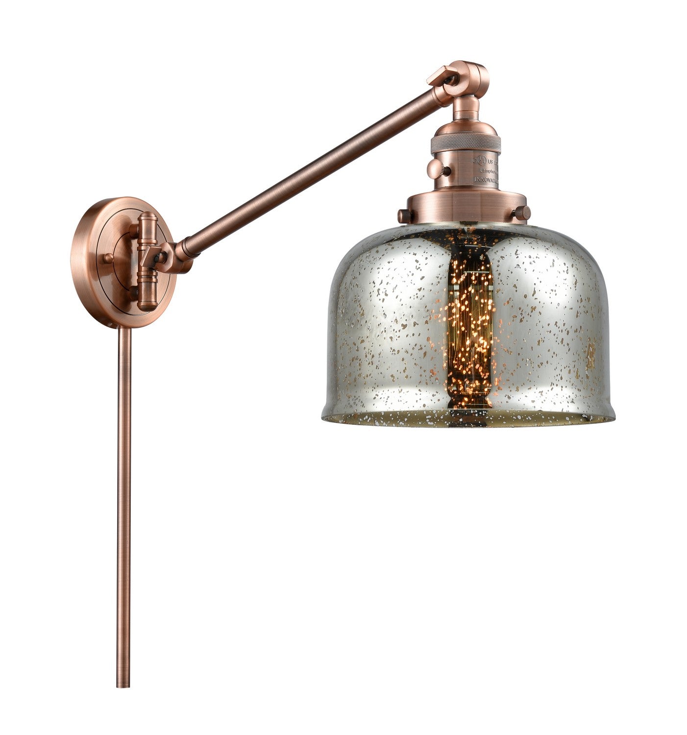 Innovations - 237-AC-G78-LED - LED Swing Arm Lamp - Franklin Restoration - Antique Copper