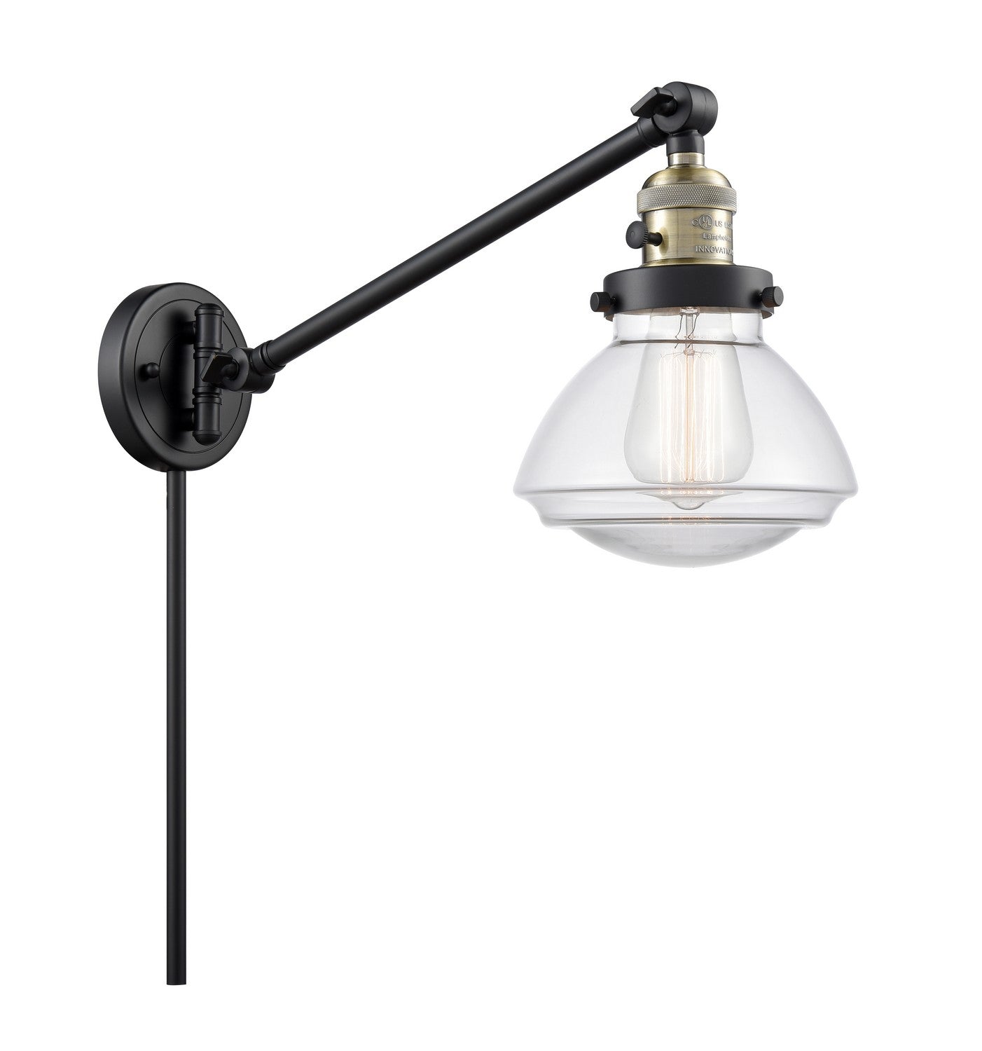 Innovations - 237-BAB-G322-LED - LED Swing Arm Lamp - Franklin Restoration - Black Antique Brass