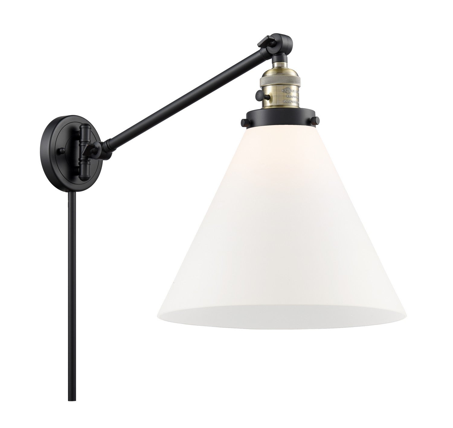 Innovations - 237-BAB-G41-L-LED - LED Swing Arm Lamp - Franklin Restoration - Black Antique Brass