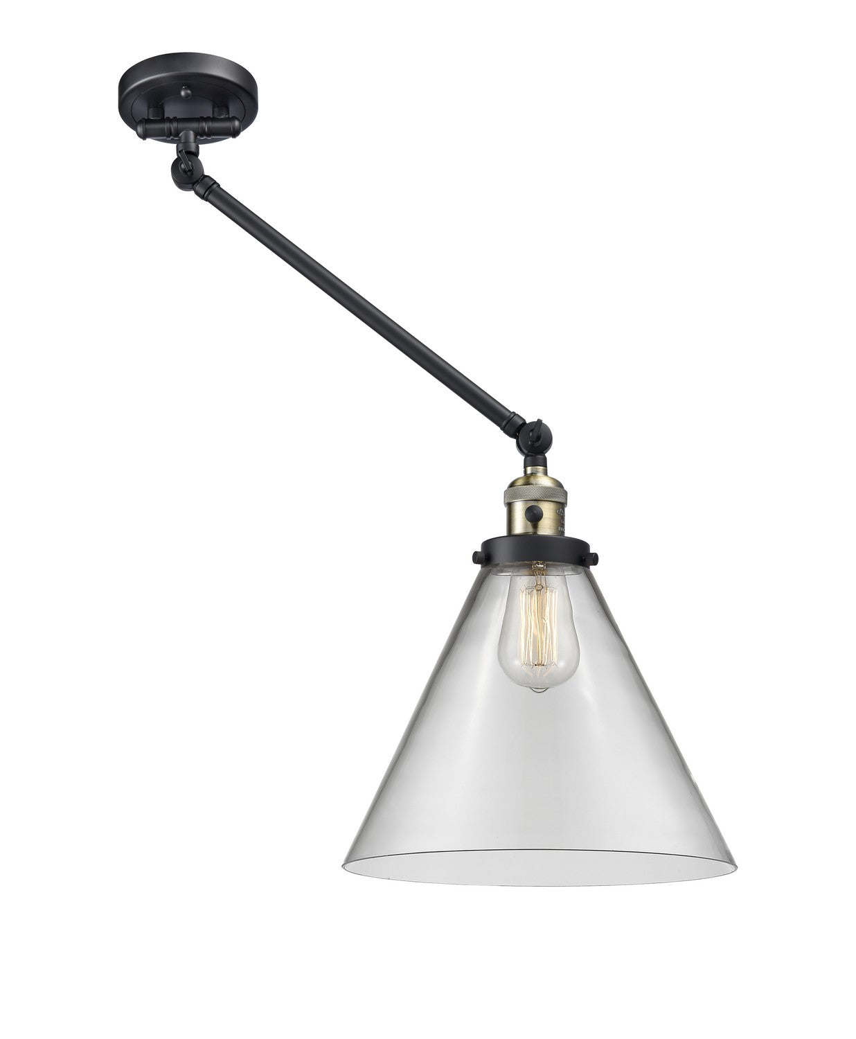 Innovations - 237-BAB-G42-L-LED - LED Swing Arm Lamp - Franklin Restoration - Black Antique Brass